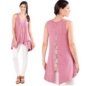 Matilda Jane Secret Garden Tunic Top Mauve Dusty Rose Modal